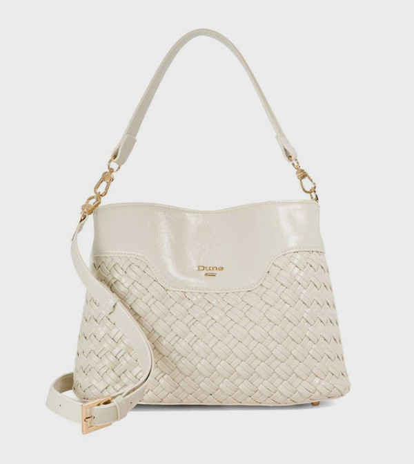 DINIDELPHINE Basket Weave Shoulder Bag