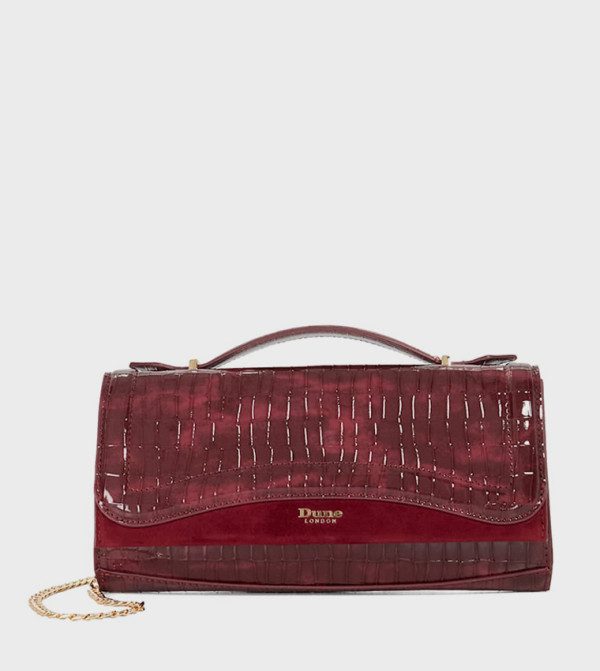 EDITED Croc Textured Flap Handheld Bag