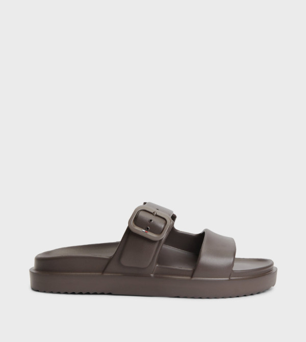 Textured Dual Strap Comfort Sandals