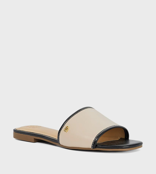 LARAS Color Block Flat Sandals