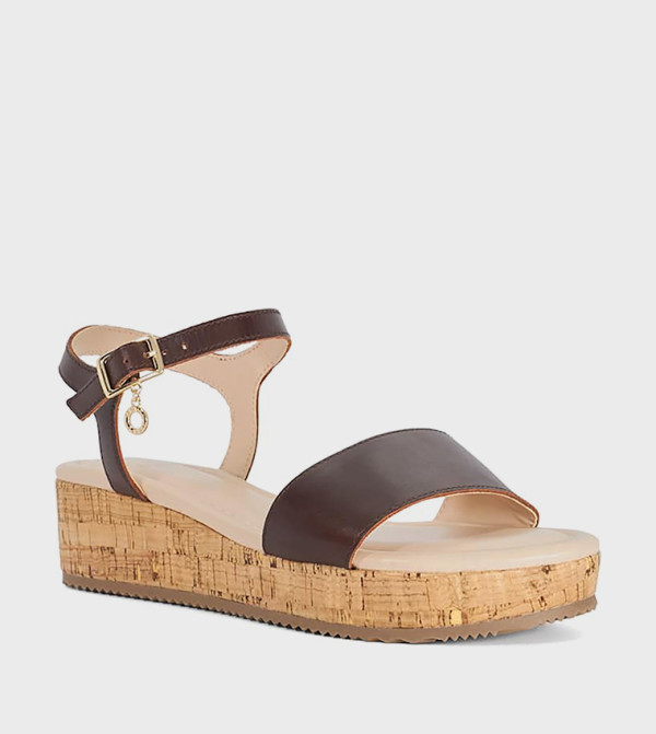 LIARA Ankle Strap Wedge Sandals