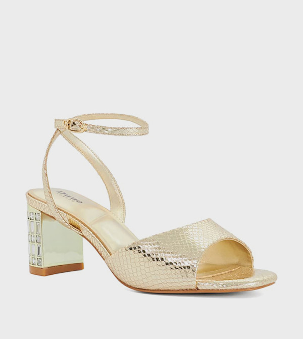 MAURA Textured Block Heel Sandals