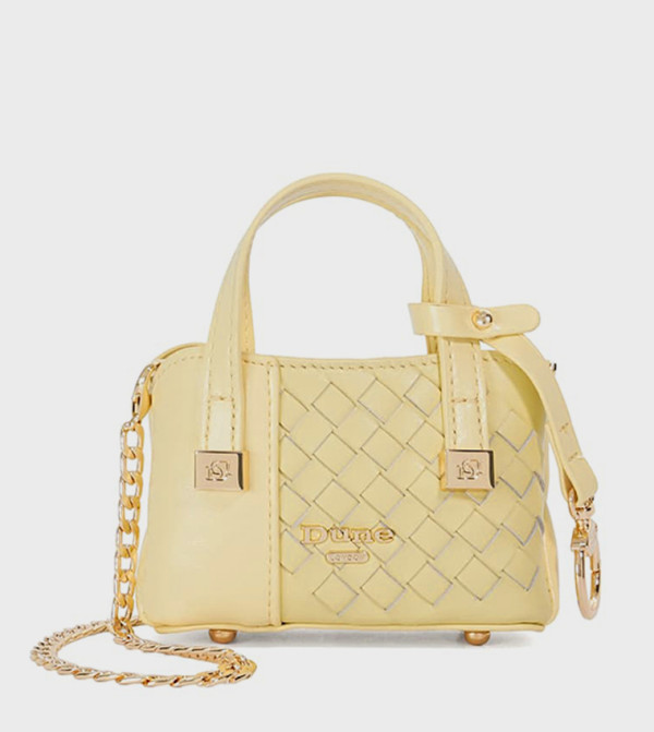 SMALL DORRY Basket Weave Mini Tote Bag
