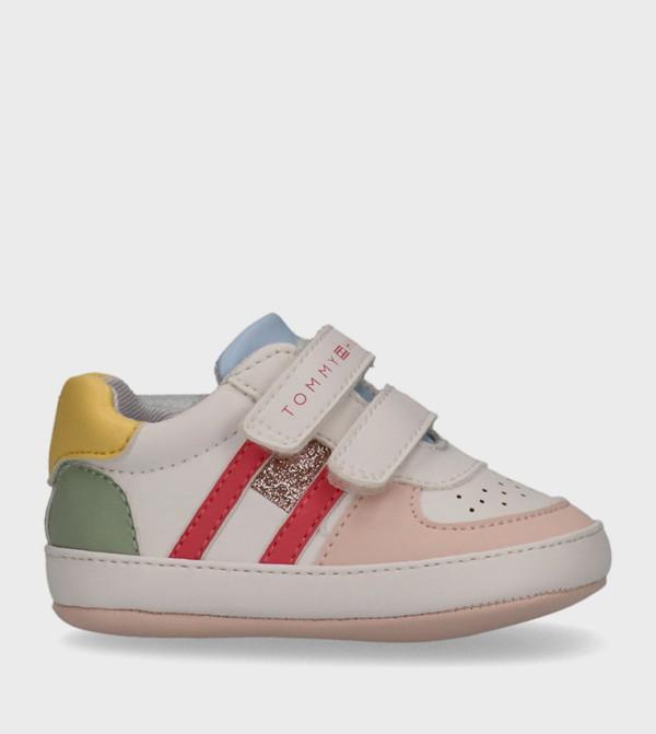 Color Block Velcro Closure Sneakers