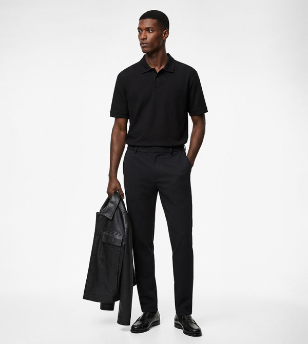 Solid Pique Short Sleeve Polo T-Shirt