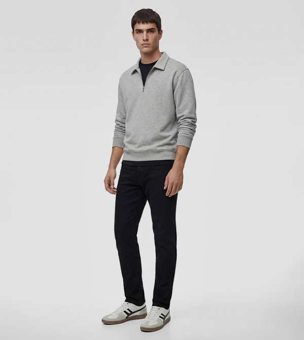 Washed Five-Pocket Slim Fit Jeans
