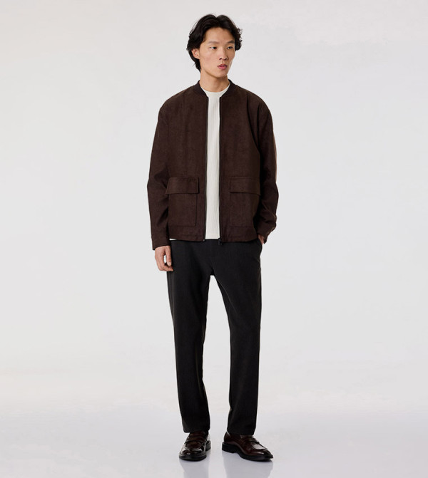 Textured Slim Fit Pants