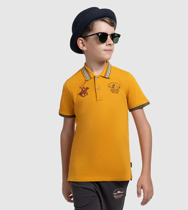 Logo Embroidered Short Sleeves Polo T-Shirt
