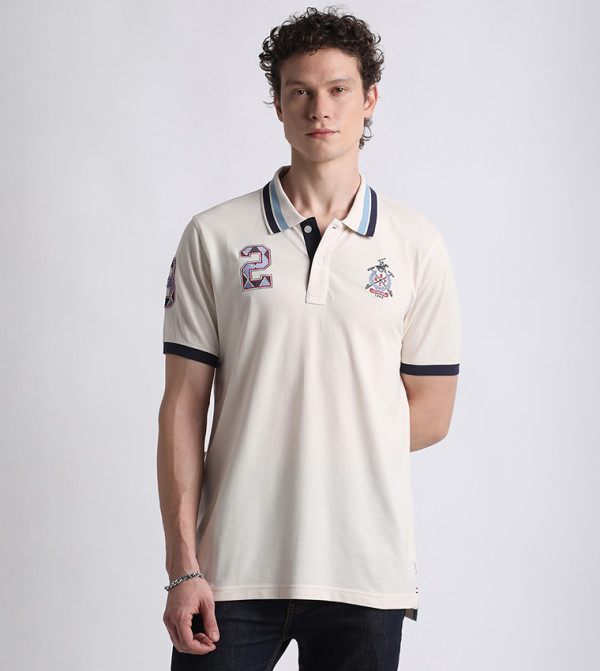 Logo Embroidered Short Sleeves Polo T-Shirt