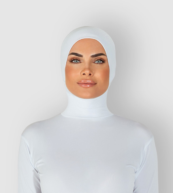 Solid Long Sleeves Bodysuit with Hijab Cap