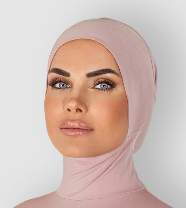 Solid Sleeveless Bodysuit with Hijab Cap