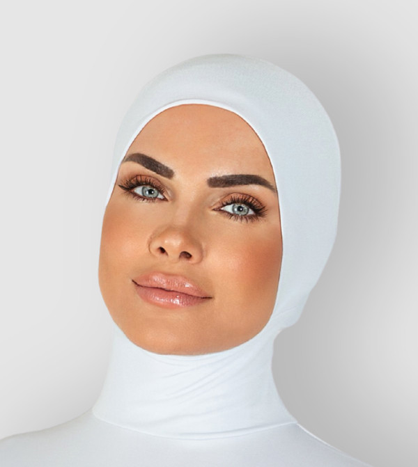 Solid Sleeveless Bodysuit with Hijab Cap