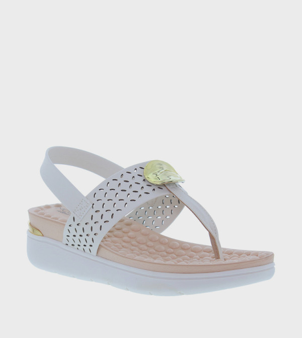 Thong-Strap Wedge Sandals