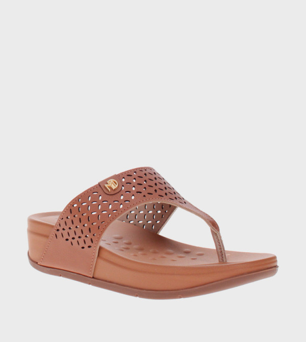 Cut-Out Detail Wedge Sandals