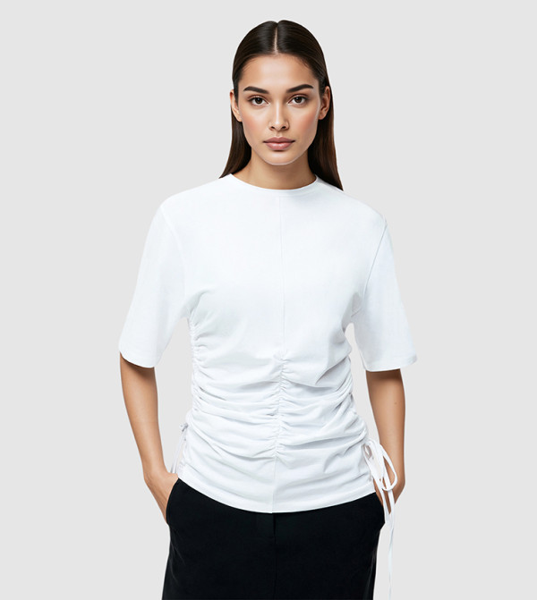 RALLIE Ruched Short Sleeves T-Shirt