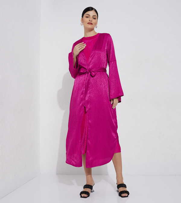 Aero Girl's Jacquard Long Kimono