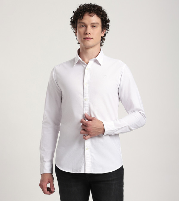 Aero Men's Logo Embroidered Long Sleeves Shirt
