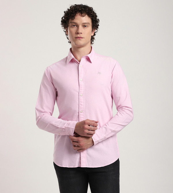 Aero Men's Logo Embroidered Long Sleeves Shirt