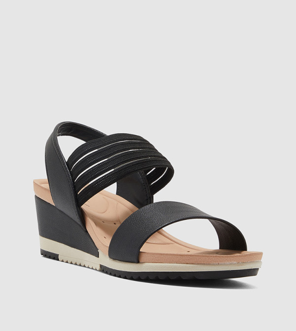 Leanna Color Block Wedge Heel Sandals