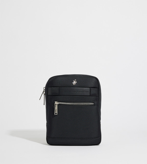 Logo Detail Zippered Reporter Bag