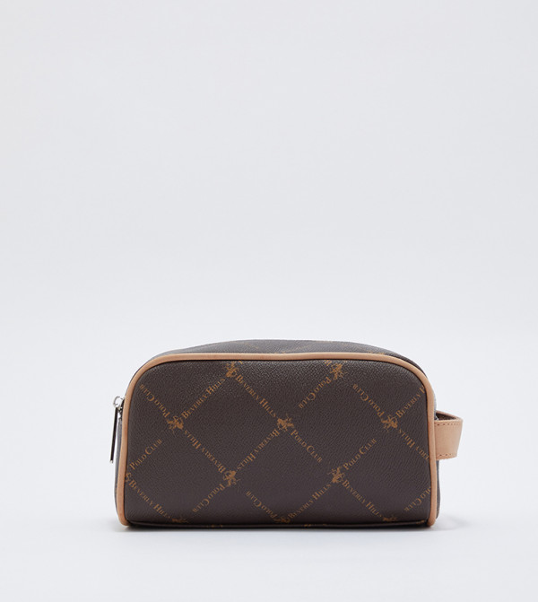 Mens Pouch Bag-Brown