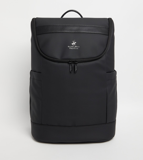 Logo Metal Zippered Backpack