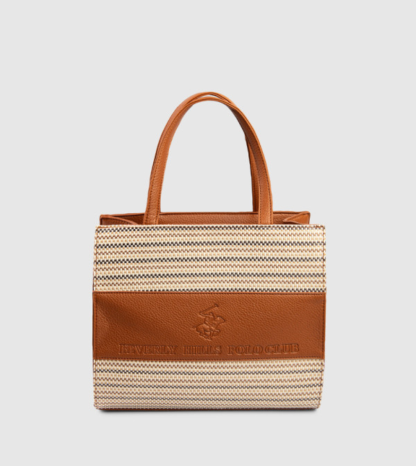 Patterned Zip-Closure Tote Bag