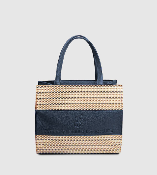 Striped Zip Tote Bag