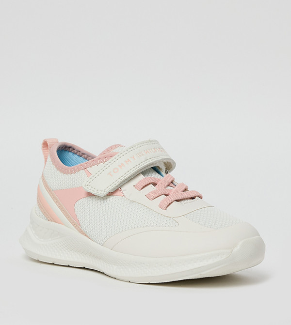 Color Block Velcro Closure Sneakers