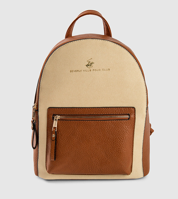 Color Block Zippered Backpack