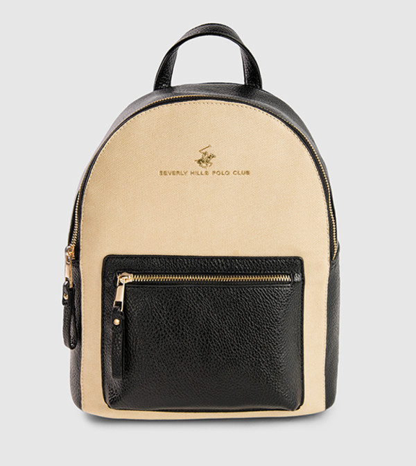 Color Block Zippered Backpack