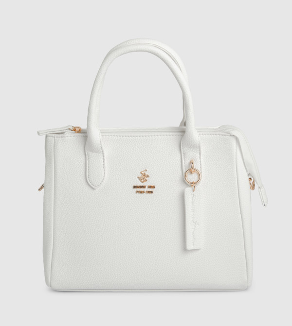 Textured Zippered Mini Satchel Bag