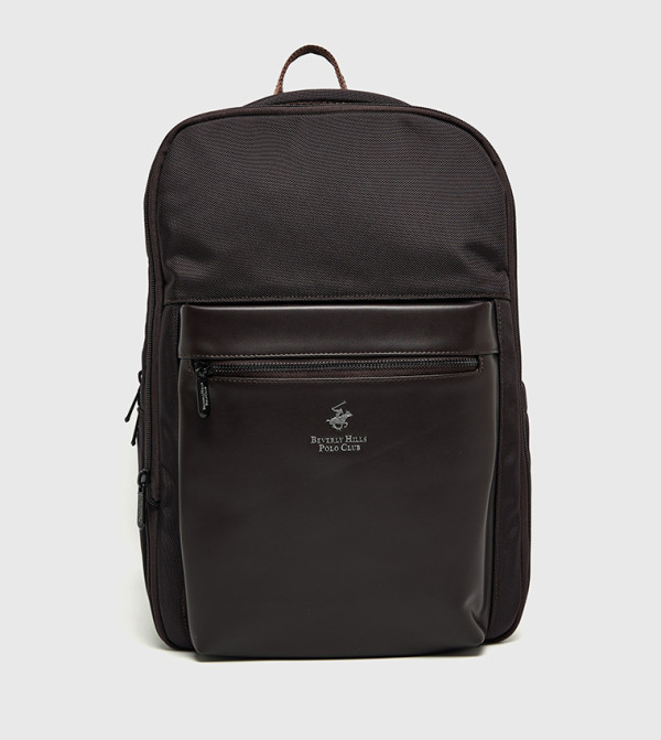 Logo Detail Front Pocket Backpack