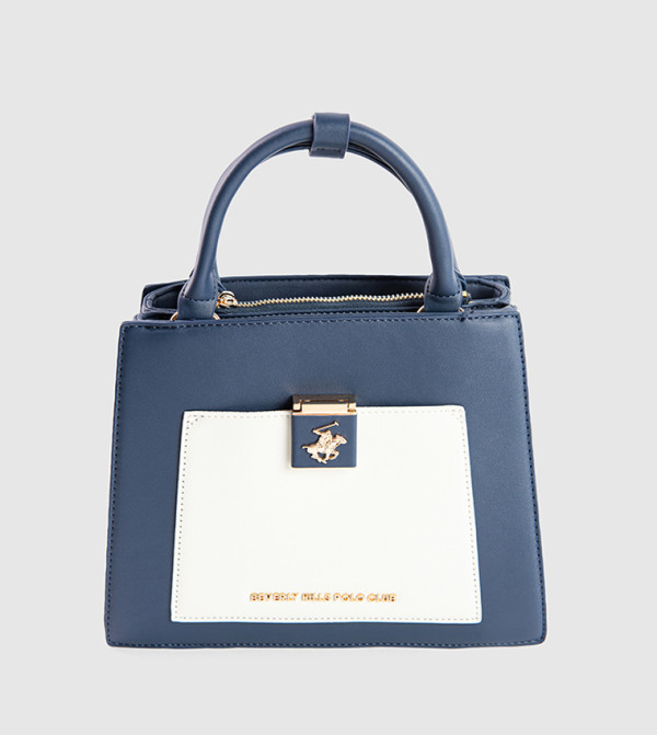 Color Block Satchel Bag