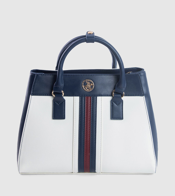 Color Block Satchel Bag