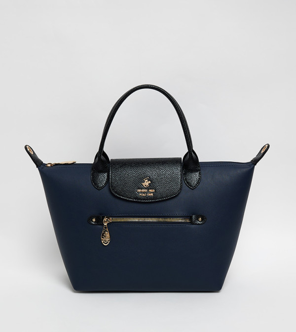 Logo Detail Contrast Detail Tote Bag