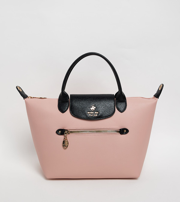 Logo Detail Contrast Detail Tote Bag