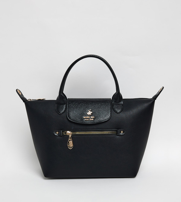 Logo Detail Contrast Detail Tote Bag