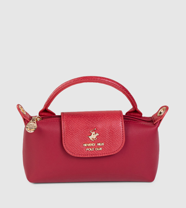 Textured Snap Closure Handheld Bag