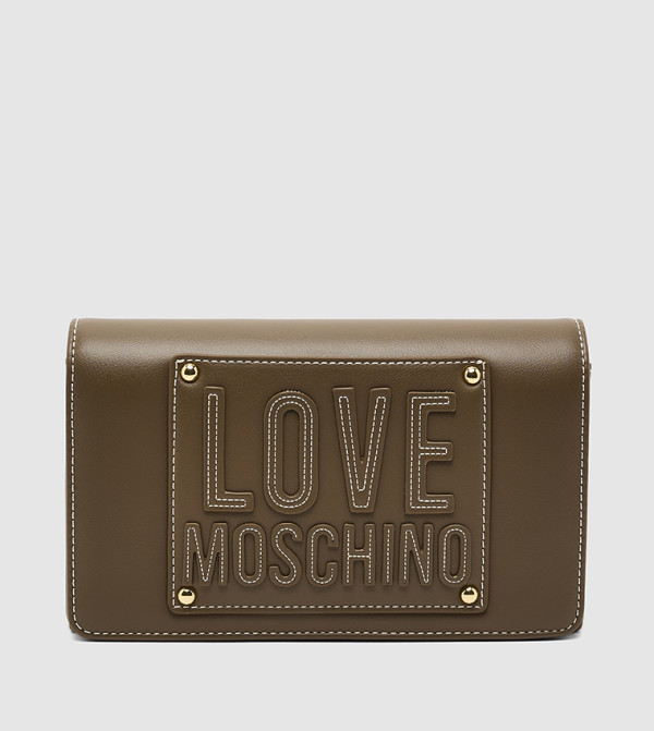 Logo Appliqued Clutch with Sling