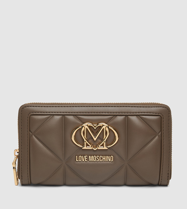 Logo Detail Quilted Wallet
