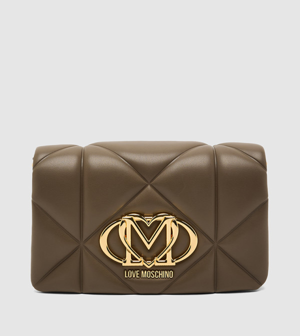 Logo Detail Quilted Crossbody Bag