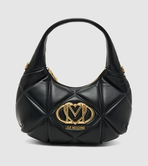 Logo Detail Quilted Handheld Bag