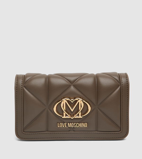 Logo Detail Quilted Wallet
