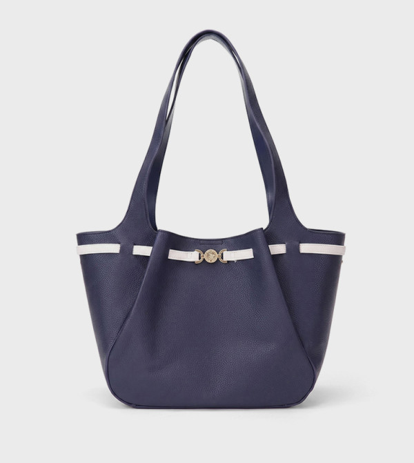 Textured Zippered Tote Bag