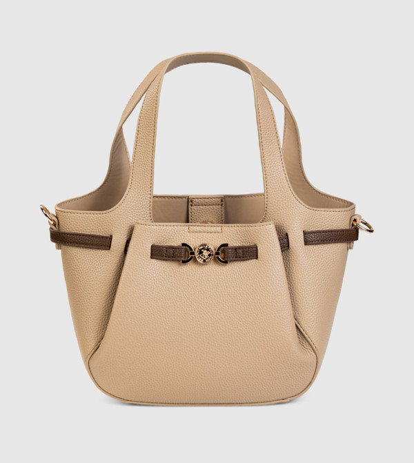 Textured Snap Closure Mini Tote Bag