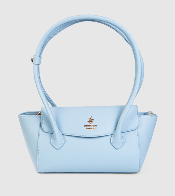 Logo Detail Snap Closure Shoulder Bag