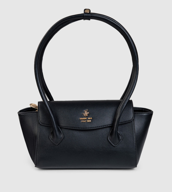 Logo Detail Snap Closure Shoulder Bag