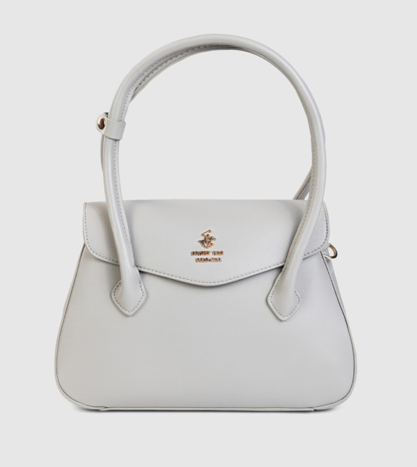 Logo Detail Snap Closure Shoulder Bag