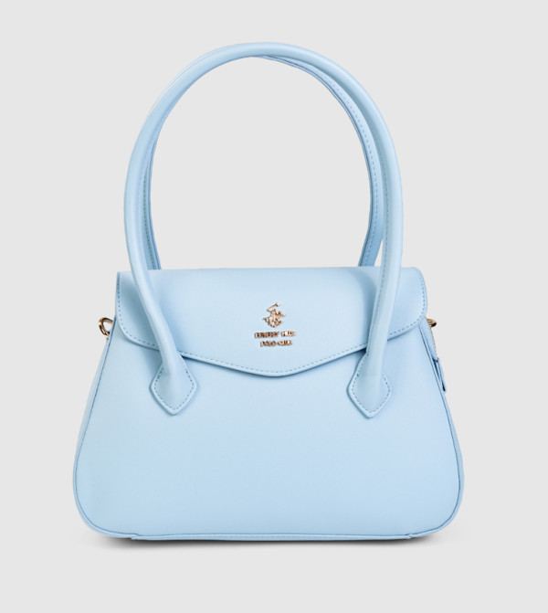 Logo Detail Snap Closure Shoulder Bag